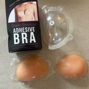Strapless adhesive bra